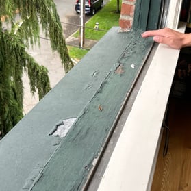 window frame peeling paints